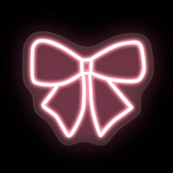 Simple Bowknot Neon Sign,Room Decor Aesthetic, Dimmable Bow Neon Light For Pink Trendy Wall Art,Girl's Room Decor,Pink Room & Beauty Salon decor,Christmas Party Art Wall Decorative Night Light