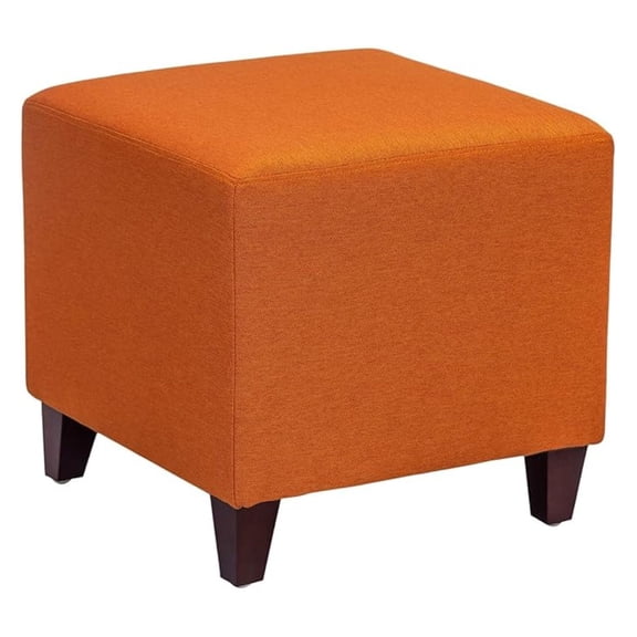 Simple British Style Cube Ottoman Footstool, 16x16x16