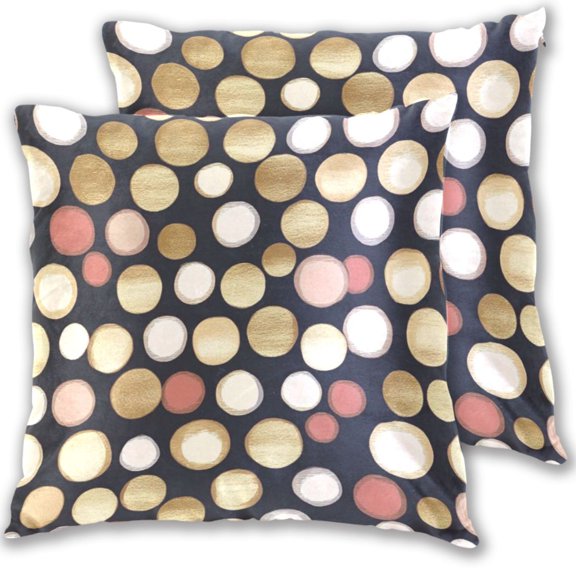 Simple Brown Spots Throw Pillow Covers 16x16 Inch 2 Packs Decorative Square for Living Room Couch Bed Sofa