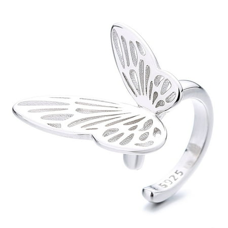 Simple Butterfly Ear Cuff Wrap Earring 925 Sterling Silver for Women Cartilage Tragus Non Piercing Clip On Fake Hoops Earrings