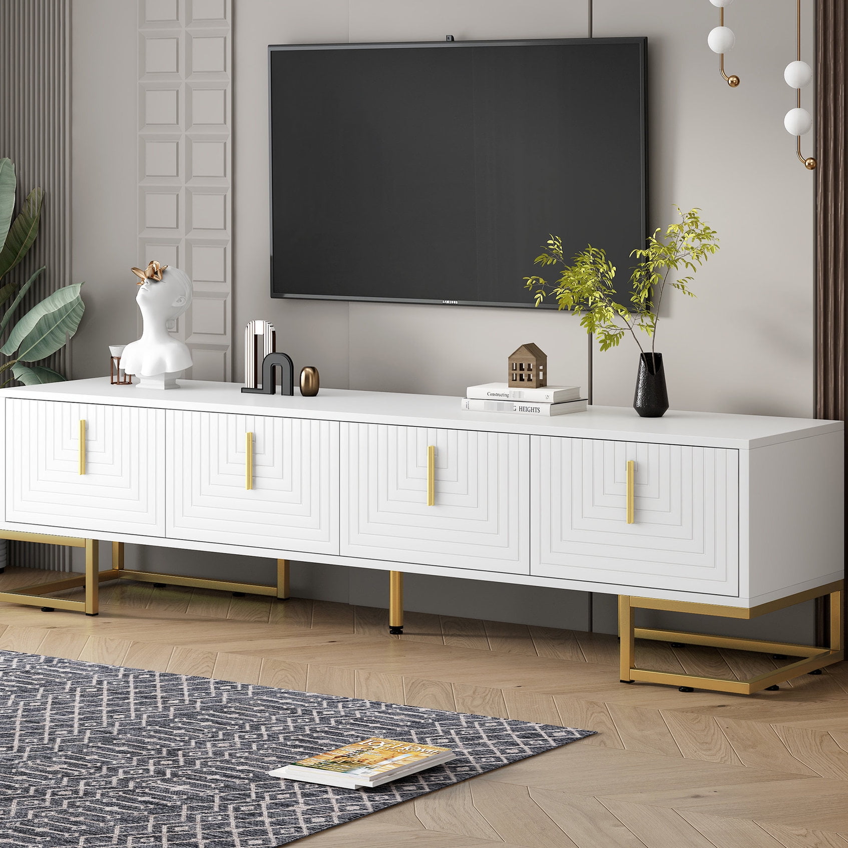 Simple Cable Management with 2 Cable Holes - Keep Wires Concealed for a ...