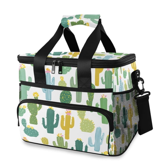Simple Cactus Cute Portable Cooler Lunch Box Reusable Insulated Lunch Bag Leakproof 15L