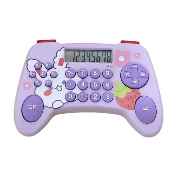 Simple Calculator Game-Style Calculator Custom-Shaped Student Exam Handheld Calculator Digital Portable Arithmetic Calculator