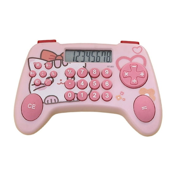 Simple Calculator Game-Style Calculator Custom-Shaped Student Exam Handheld Calculator Digital Portable Arithmetic Calculator
