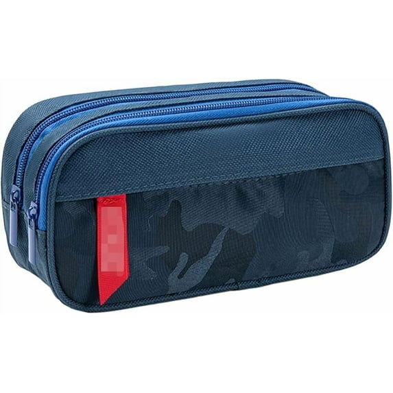 Simple Camouflage Style Student Stationery Bag For Men And Women, Pencil Art Tool Storage Stationery Bag-grey