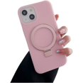 thumbnail image 1 of Simple Candy Colour Silicone Case with Same Colour Stand, Magnetic Case, Soft Feeling, Ladies' Favourite, for iPhone 15 14 13 12 Pro Max Case (Pink,iPhone 12), 1 of 7