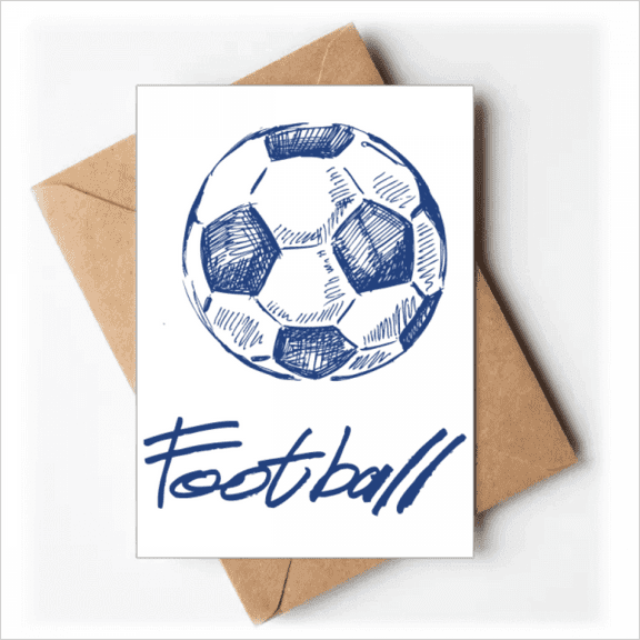 Simple Cartoon Football Blue Pattern Greeting Cards You are Invited Invitations