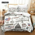 thumbnail image 1 of Simple Cartoon Pattern Bedding Set Duvet Cover Set 3d Bedding Digital Printing Bed Linen Size Bedding Set Fashion Design, 1 of 5