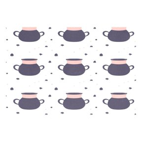 Simple Cartoon Pattern Design 12x18in Heat-Resistant Non-Slip Place Mat, Durable and Wrinkle-Resistant