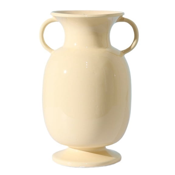 Simple Ceramic Double-Ear Vase French Flower Arrangement Flower Vase Desktop Vases