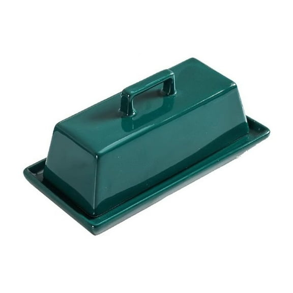 Simple Cheese Butter Dish with Lid Dim Sum Dish Ceramic Butter Dish Special Tableware Household Cheese Butter Box