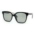 thumbnail image 1 of Simple Classy Womens Chic Horn Rim Metal Brow Trim Plastic Fashion Sunglasses Black - Green, 1 of 4