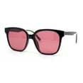 thumbnail image 1 of Simple Classy Womens Chic Horn Rim Metal Brow Trim Plastic Fashion Sunglasses Black - Red, 1 of 4