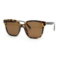 thumbnail image 1 of Simple Classy Womens Chic Horn Rim Metal Brow Trim Plastic Fashion Sunglasses Tortoise - Brown, 1 of 4