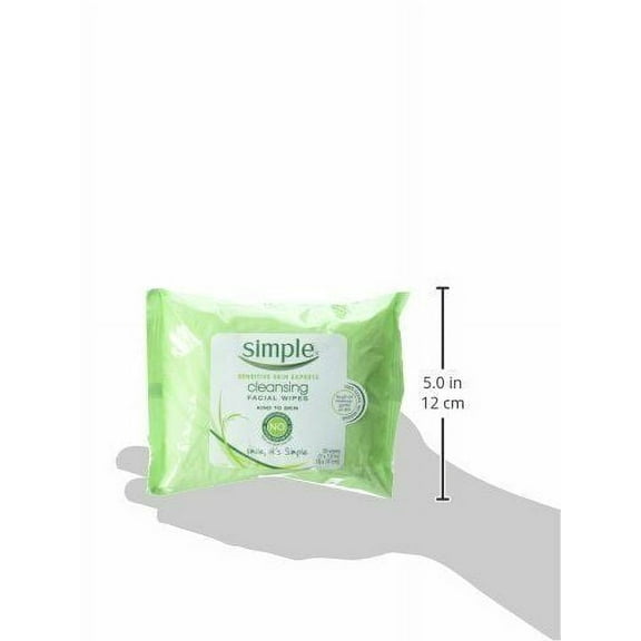 Simple Cleansing Facial Wipes 25 Count 3 Pack