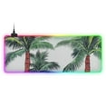 thumbnail image 1 of Simple Coconut Trees RGB Gaming Mouse Pad Large Keyboard Mat Rubber Base 13 Light Modes, 1 of 6