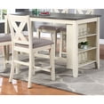 thumbnail image 1 of Simple Counter Height Dining Table, Storage Shelves, Wooden For Space Kitchen With Modern Wood Design, 1 of 6