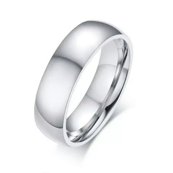 Simple Couple Rings Men/Women Silver Stainless Steel Promised Wedding Band 5-13#