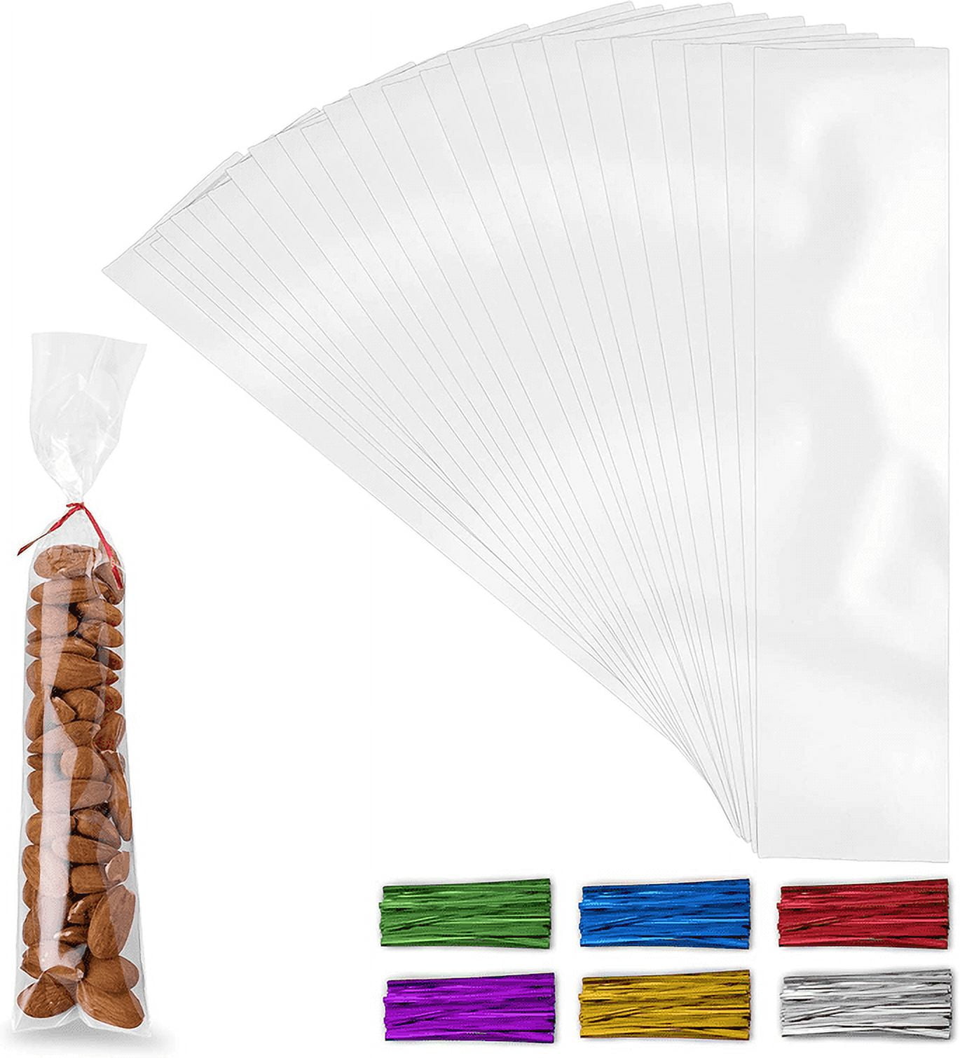 Amazon.com: TATTI 200 Large Cello Bags 9x12 with Twist Ties Poly Treat Bags  for Gift Wrapping, 1.4mils Thickness OPP Flat Plastic Bags for Christmas,  Weddings, Thank you Gift Basket Supplies : Health