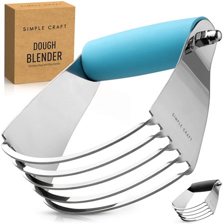 Simple Craft Pastry Dough Cutter with Comfortable Grip Handle Dishwasher Safe - Blue