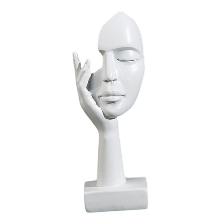 Simple Creative Women Face Art Statue, Thinker Lady Sculpture
