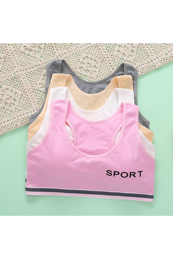 Simple Cropped Cami Training Bra for Girls | Ultra Soft Cotton Stretch Material | Also Works as a Starter Sports Bra | Variety of Colors