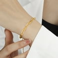 thumbnail image 1 of Simple Cross Chain Bracelet Gold Color Does Not Fade, 1 of 2