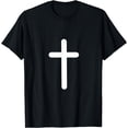 thumbnail image 1 of Simple Cross Cross Minimalist Crucifix Religious T-Shirt, 1 of 4