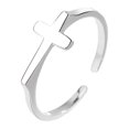 thumbnail image 1 of Simple Cross Sterling Silver Open Statement Rings Finger Band for Women, 1 of 6