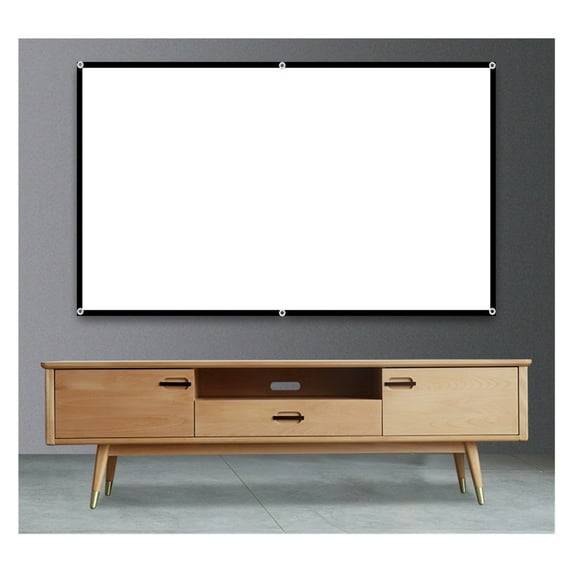 Simple Curtain Home Projector Curtain Folding Projection Screen Curtain 100 Inches 16:9 (width 2.2*height 1.23) Meters ,Wrinkle-Resistant Design