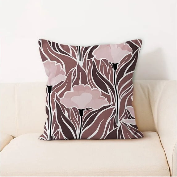 Simple Cushion Home Decoration Cushion Cover Minimalist Abstract Leaf Pillow Car Backrest Square Pillowcase