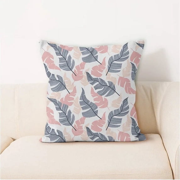 Simple Cushion Home Decoration Cushion Cover Minimalist Abstract Leaf Pillow Car Backrest Square Pillowcase