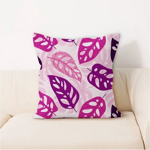 Simple Cushion Home Decoration Cushion Cover Minimalist Abstract Leaf Pillow Car Backrest Square Pillowcase