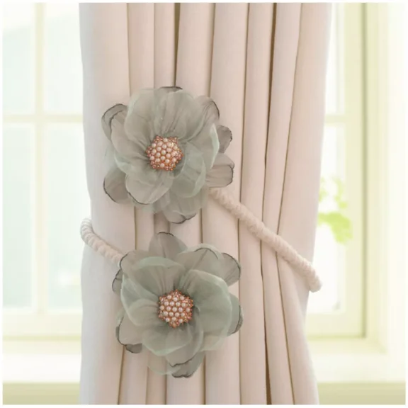 ZARKEA ZARKEA Nature & Floral Green Curtain Tiebacks 2 Count