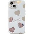 thumbnail image 1 of Simple Cute Love Heart Plating Mirror Phone Case Compatible with iPhone Case (White,iPhone 15), 1 of 7