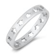 thumbnail image 1 of Simple Cutout Star Ring .925 Sterling Silver Band Jewelry Female Male Unisex Size 10, 1 of 4