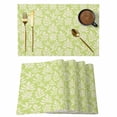 thumbnail image 1 of Simple Daisy Silhouette Placemats Set of 1, Retro Flowers Green Patterns Non-Slip Place Mats Washable Table Mats for Kitchen Dining Table Decorations Indoor/Outdoor, 1 of 9