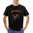 thumbnail image 1 of Simple Dark Skull And Bones Vintage T-shirt Mens Cotton Classic Crewneck Short Sleeve Tees Unisex Black S, 1 of 5