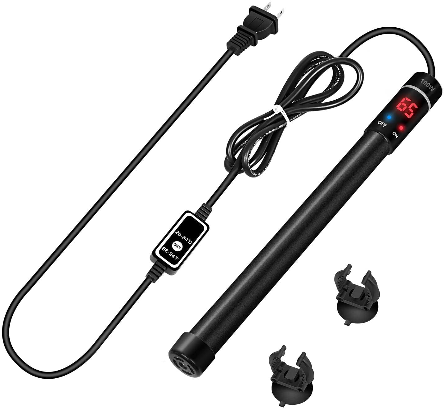 Simple Deluxe 100W Aquarium Heater Submersible Fish Tank Heater with