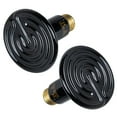 thumbnail image 1 of Simple Deluxe 100W Ceramic Heat Emitter Reptile Heat Lamp Bulb No Light Emitting Brooder Coop Heater for Amphibian Pet & Incubating Chicken, 2-Pack, 1 of 6