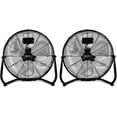 thumbnail image 1 of Simple Deluxe 12" High Velocity Floor Fan, 3-Speed Heavy Duty Metal Fan for Home, Commercial, Greenhouse, Indoor/Outdoor Use, Black 2 Pack, 1 of 13