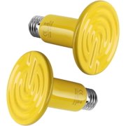 Simple Deluxe 150W 2 Pack Ceramic Heat Emitter Reptile Heat Lamp Bulb No Light