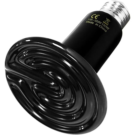 Simple Deluxe 150W 1-Pack Ceramic Heat Emitter, No Light Emitting Light Bulbs, Ceramic Heat Lamp for Reptiles, Snake, Lizard, Spider