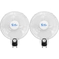 thumbnail image 1 of Simple Deluxe 16 Inch Wall Mount Fans, Digital Household Oscillating Fans with Adjustable Tilt, 90 Degree, 3 Speed Settings, White, 2 Pack, 1 of 7