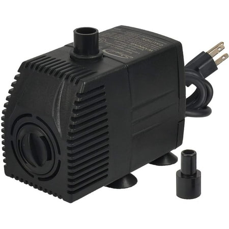 Simple Deluxe 160 GPH UL Listed Submersible Pump with 6' Cord, Water Pump for Fish Tank,Aquariums & Inline,Black