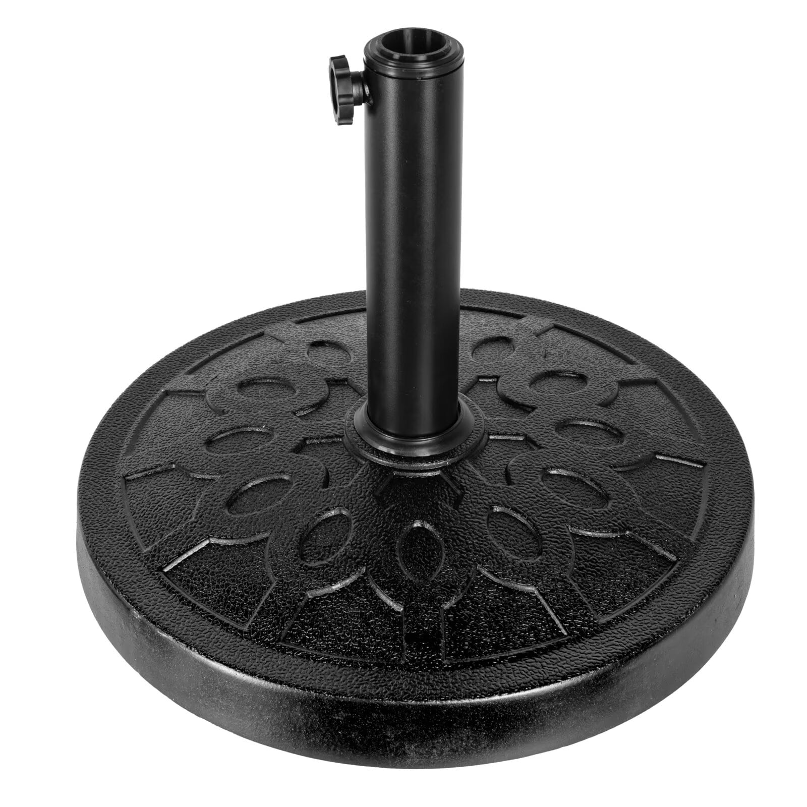Simple Deluxe 17.72Inch 28.7 LBS Patio Umbrella Base Heavy Duty Market Umbrellas Round Stand for Outdoor, Poolside, Deck, Lawn, Garden, Black, Round