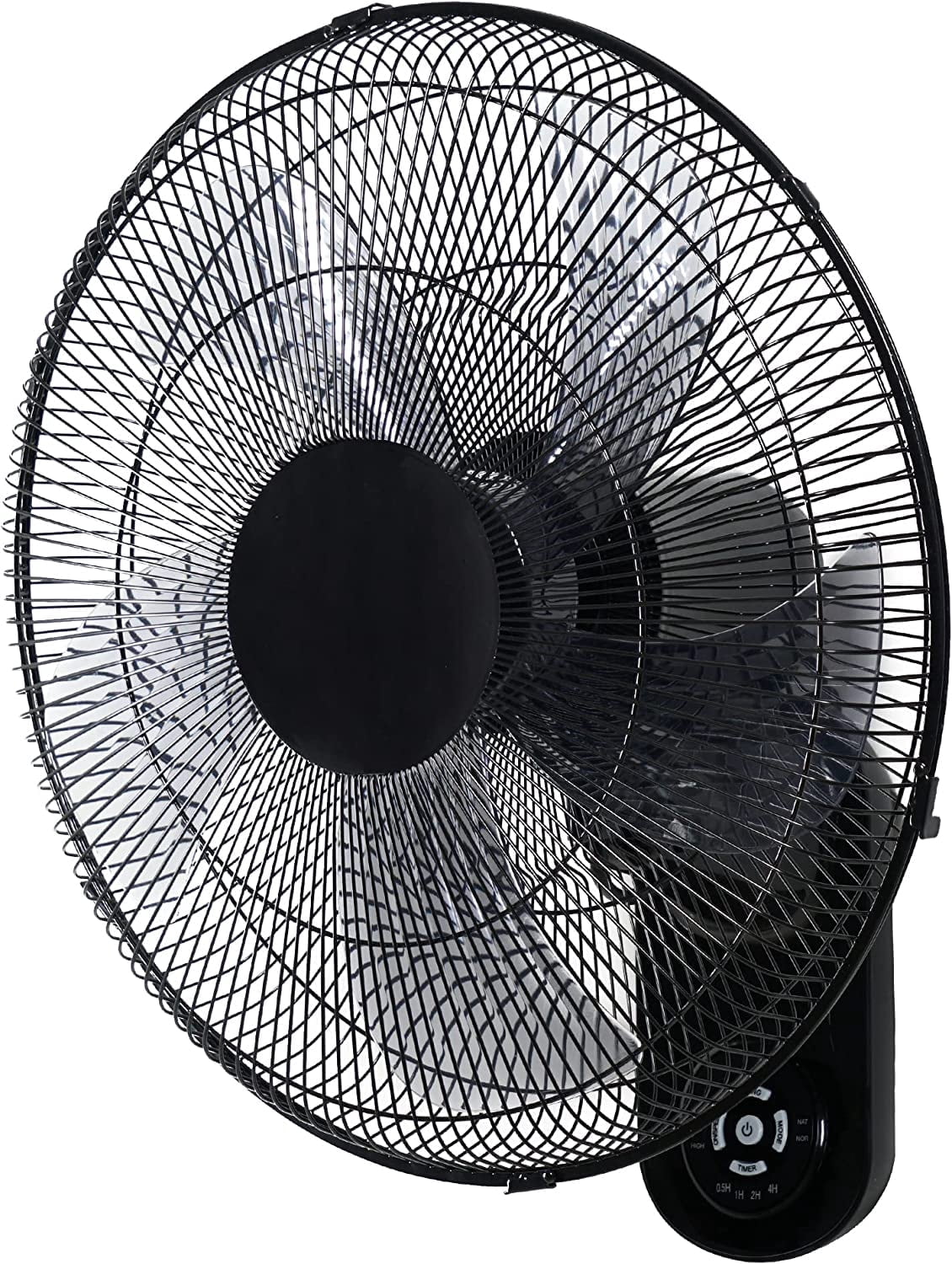 Simple Deluxe 18″ Blade Wall Mount Fan, 5 Blades Adjustable 3 Speed Wall Mount Fan for Indoor Use,Black, 1-Pack