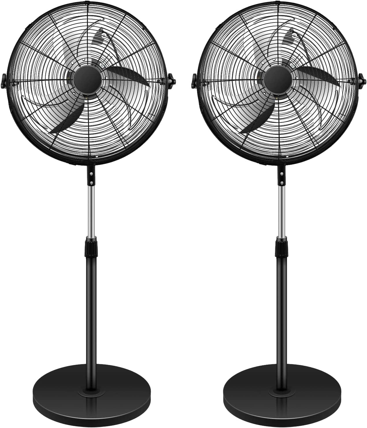 Simple Deluxe 18" High Velocity Industrial Pedestal Fan, 3Speed