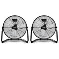 thumbnail image 1 of Simple Deluxe 20" High Velocity Floor Fan, 3-Speed Heavy Duty Metal Fan for Home, Commercial, Greenhouse, Indoor/Outdoor Use, Black 2 pack, 1 of 13