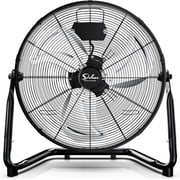 Simple Deluxe 20 High Velocity Floor Fan, 3-Speed Heavy Duty Metal Fan for Home, Commercial, Greenhouse, Indoor/Outdoor Use, Black